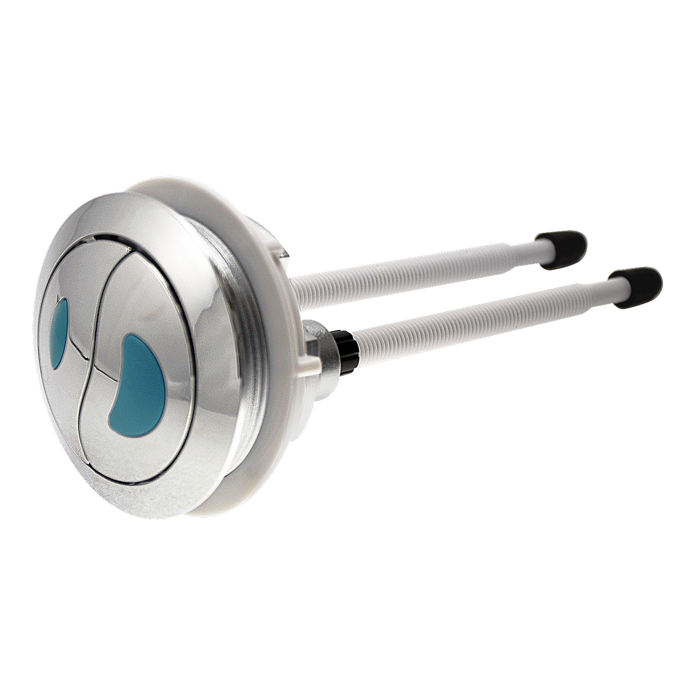 Toilet dual clearance flush button