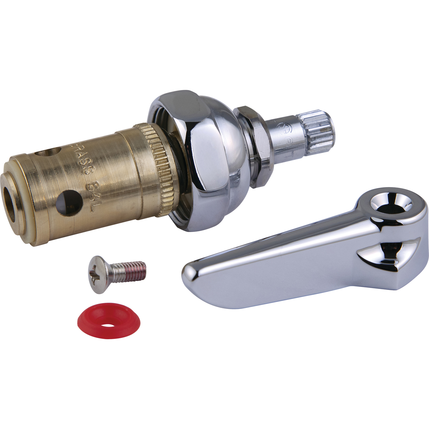 T & S Brass® Eterna(TM) stem assembly with spring - Hot - Master Plumber®